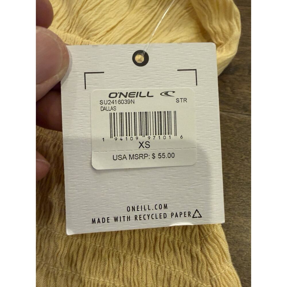 ONeill Womens Yellow Dallas Sleeveless Dress 100% Viscose Size XS NWT New $55 - Picture 7 of 9